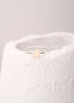 Sky Opal Ring in Silver - Corail Blanc
