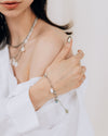 Bracelet houleux en argent - Corail Blanc