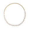 Collier demi-chaîne en perles - Corail Blanc