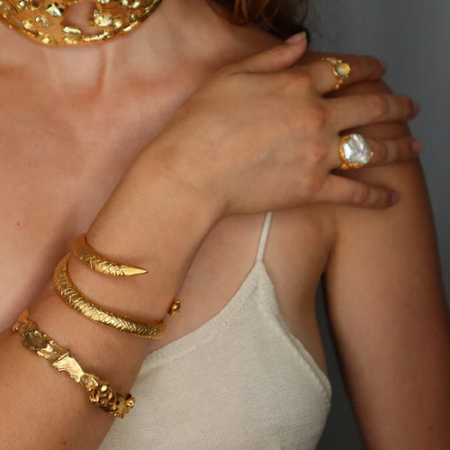Bracelet Ouroboros - Corail Blanc