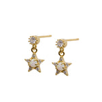 Star Opal Stud - Corail Blanc