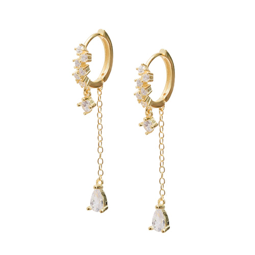 Charm Pendant Hoop in Gold - Corail Blanc