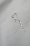 Crystal Dangle Earring in Silver - Corail Blanc