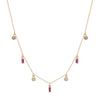 Lola Pink Crystal Necklace - Corail Blanc