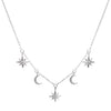 Celestial Charm Necklace in Silver - Corail Blanc