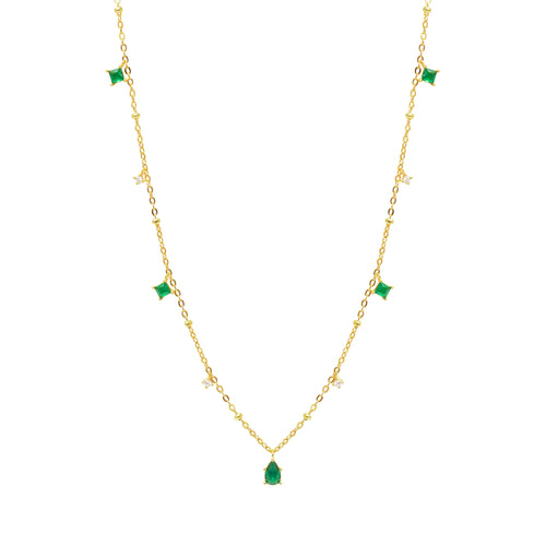Lola Emerald Necklace - Corail Blanc