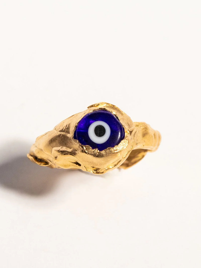 Nazar Evil Eye riRing - Corail Blanc