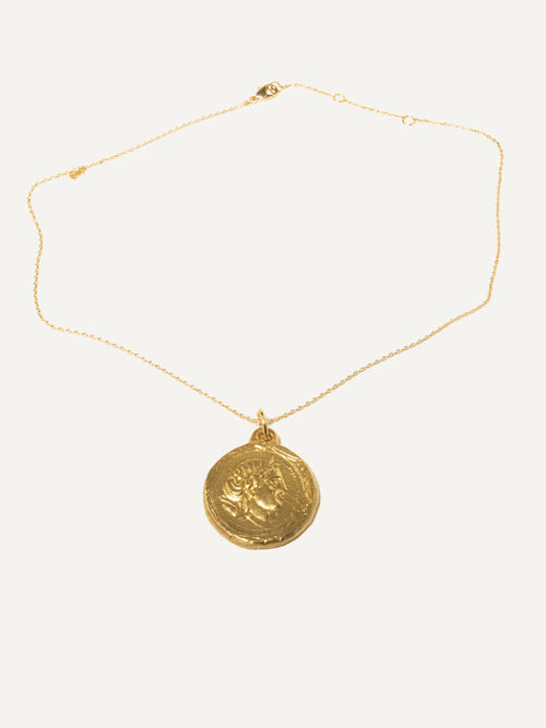 Artemis Pednant Necklace in Gold - Corail Blanc