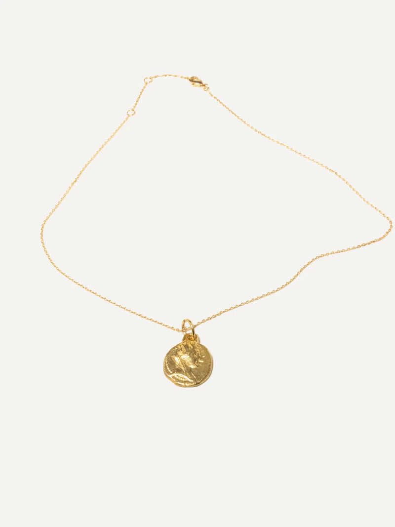 Goddess Tyche Pendant in Gold - Corail Blanc