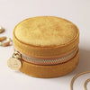 Mustard velvet jewelry box - Corail Blanc