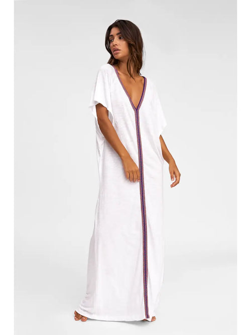 White Prima Abaya Dress - Corail Blanc
