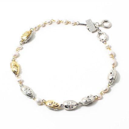 Ritui Necklace Silver & Gold - Corail Blanc