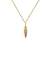 Solid Gold Modern triple Diamond Necklace - Corail Blanc