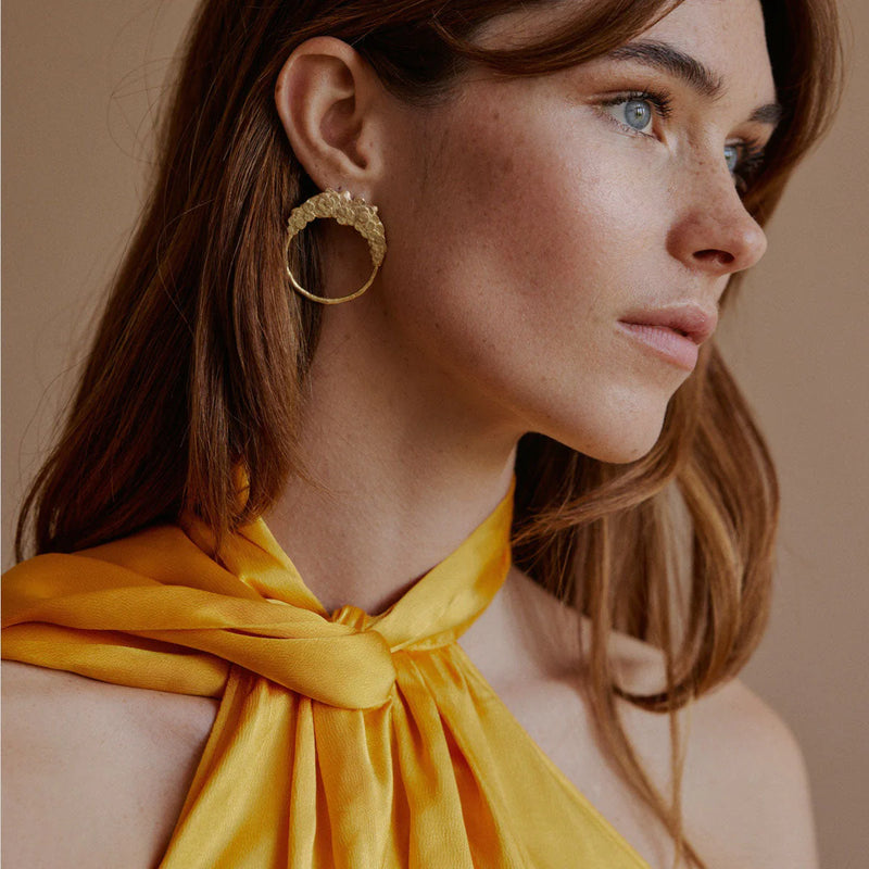 Alea Earrings - Corail Blanc