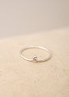 SKY Single Stone in Silver - Corail Blanc