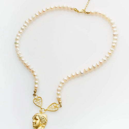 Goddess Anahit Necklace - Corail Blanc