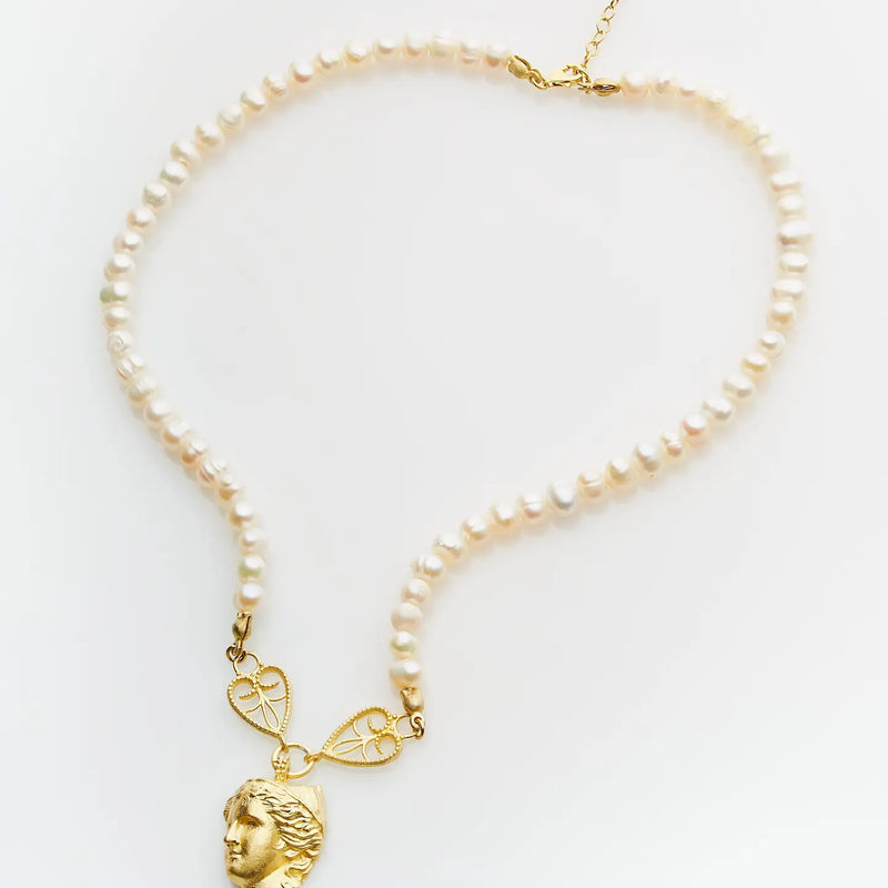 Goddess Anahit Necklace - Corail Blanc