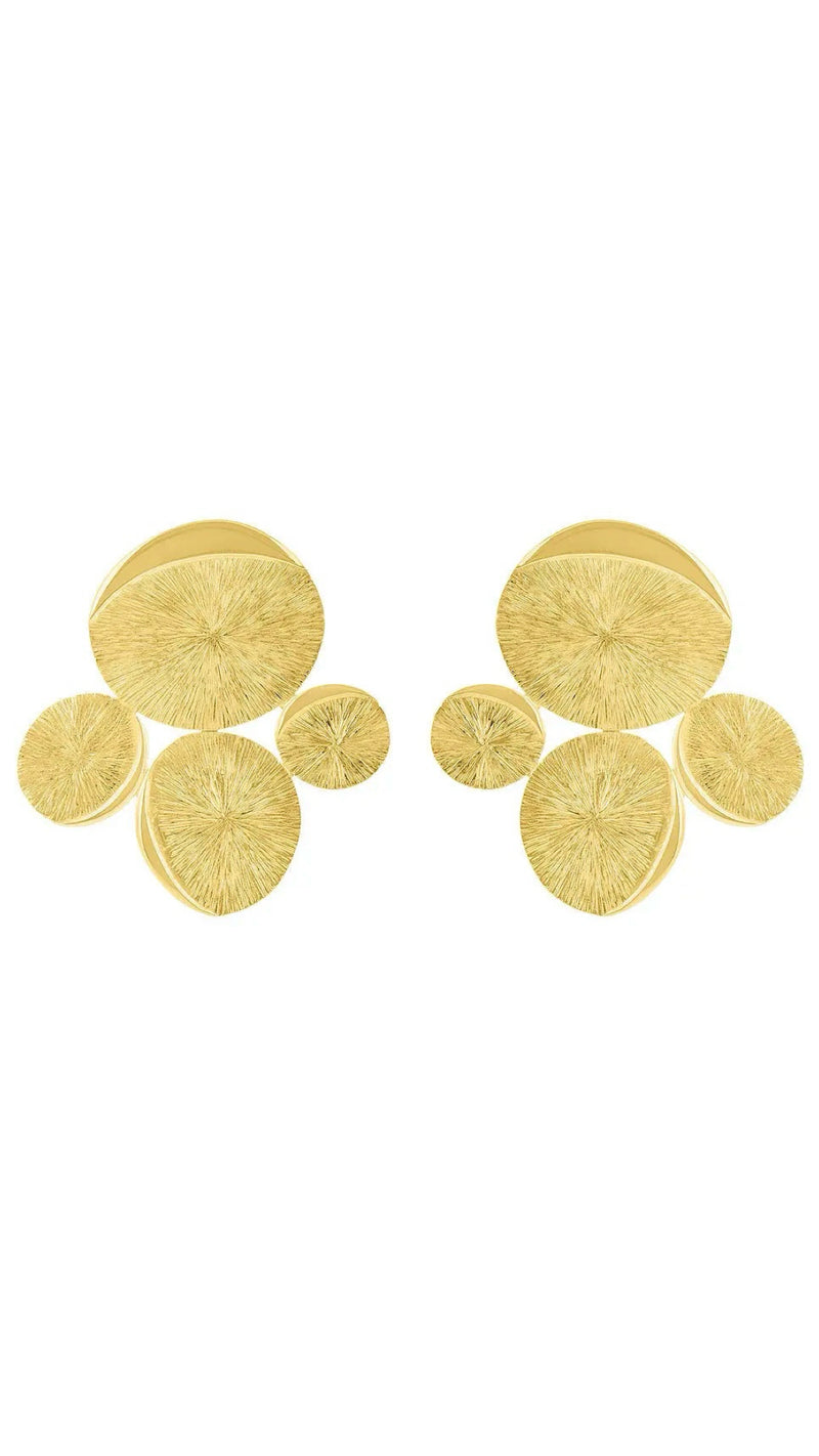 Orbit Earrings in Gold - Corail Blanc