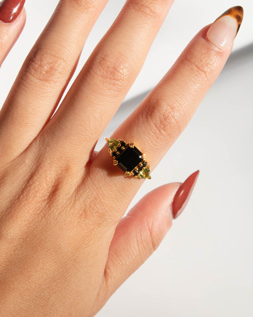 Green with Envy Topaz & Peridot Regal Ring - Corail Blanc