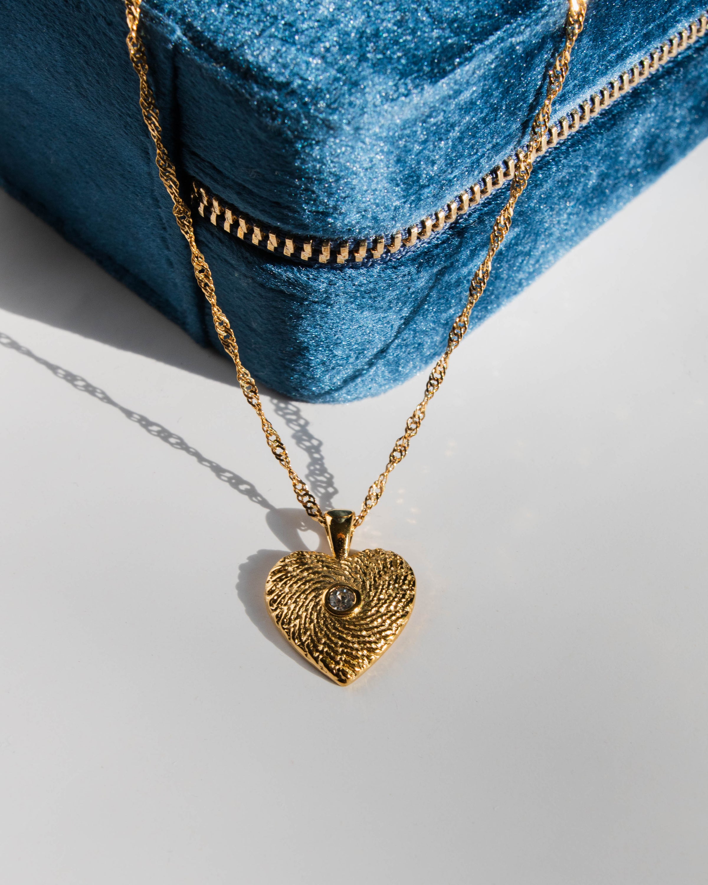 Vintage Crystal Heart Necklace