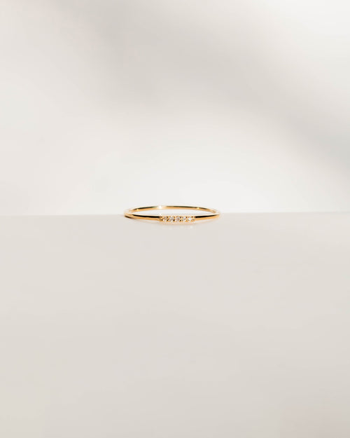 10kt Gold Diamond Alinea Ring 7 - Corail Blanc