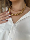 Sandra Flat Chain in Gold - Corail Blanc