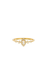 White Topaz Harlow Ring - Corail Blanc