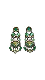 Clover Crystal Earrings - Corail Blanc