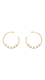Valentina Hoop Earrings in Gold - Corail Blanc