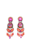 Romance Crystal Earrings - Corail Blanc