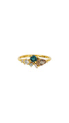 Alexandrite and London Blue Topaz Autumn Leaves Ring - Corail Blanc