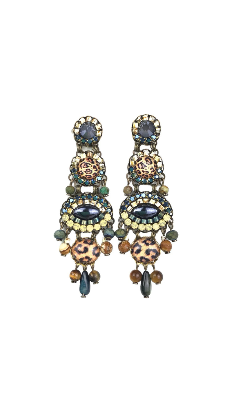 Panther Earrings - Corail Blanc