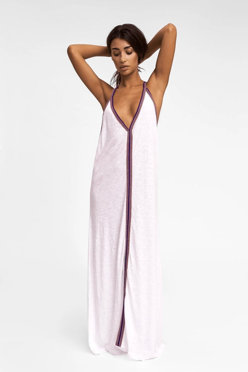 White Pima Sundress - Corail Blanc