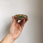 Stoneware Speckled Turquoise + Gold Trinket Dish - Corail Blanc