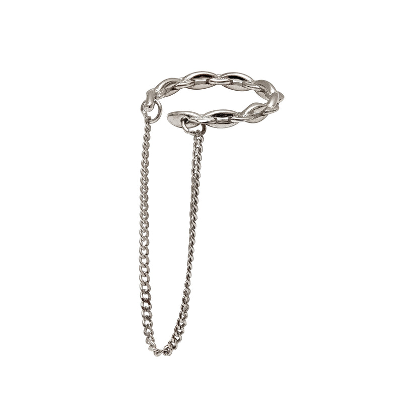 Chain Earcuff in Silver - Corail Blanc