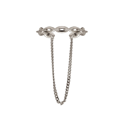 Chain Earcuff in Silver - Corail Blanc