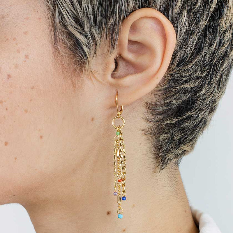 Deve Earrings - Corail Blanc