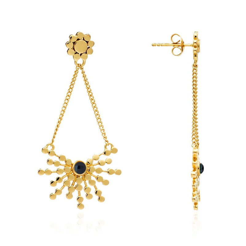 Radiating Bead Earrings - Corail Blanc