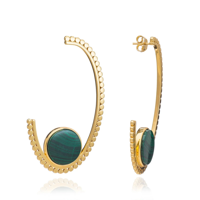 Elliptical Hoop Earrings - Corail Blanc
