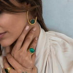 Elliptical Hoop Earrings - Corail Blanc