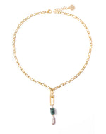 Emiral Necklace in Gold - Corail Blanc