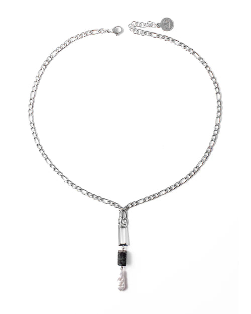 Emiral Necklace in Silver - Corail Blanc