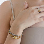 Fipola Bracelet in Silver & Gold - Corail Blanc