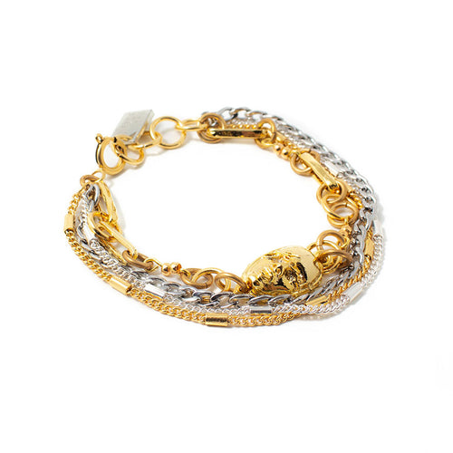 Fipola Bracelet in Silver & Gold - Corail Blanc