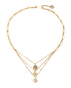 Groove Neklace in Gold - Corail Blanc
