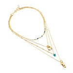 Kwal Necklace in Teal - Corail Blanc