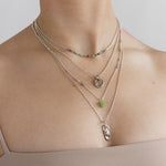 Kwal Necklace in Teal - Corail Blanc