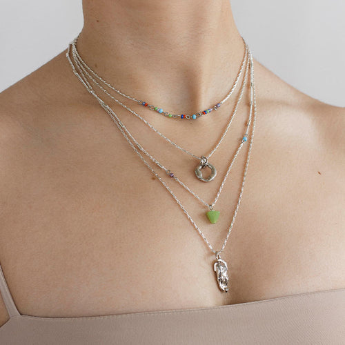 Kwal Necklace in Teal - Corail Blanc