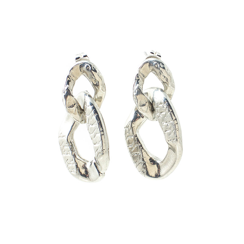 Mixi Earrings in Silver - Corail Blanc