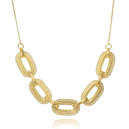 Chunky Oval Necklace - Corail Blanc